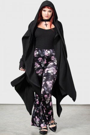 Killstar Moondance Bell Bottoms [BLACK/PINK] Unterteile Damen Rosa | ZBN218760