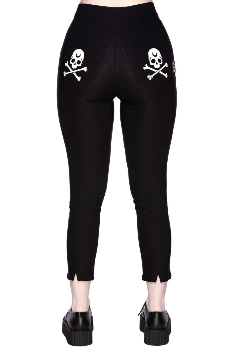 Killstar Bad Baby Capri Pants Unterteile Damen Schwarz | YTP482169