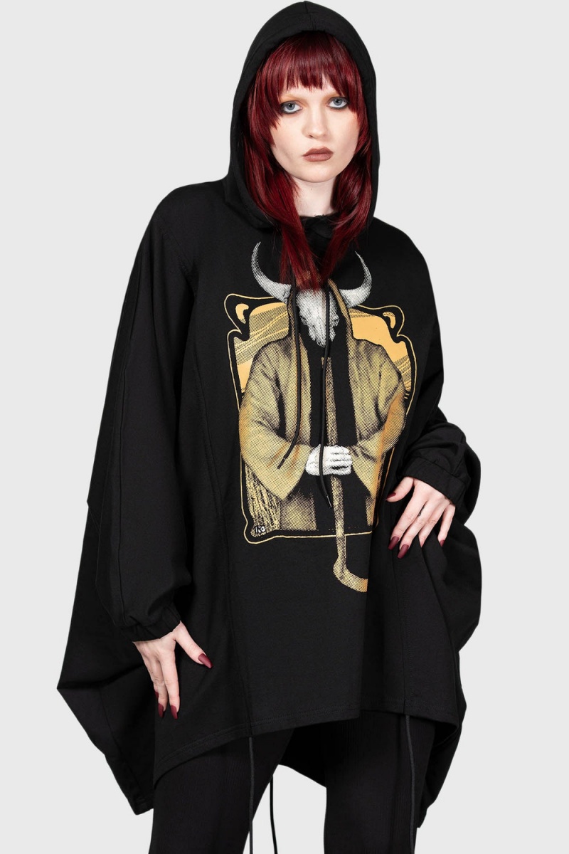 Killstar Bad Omens Hoodie Oberbekleidung Damen Schwarz | IBF765104