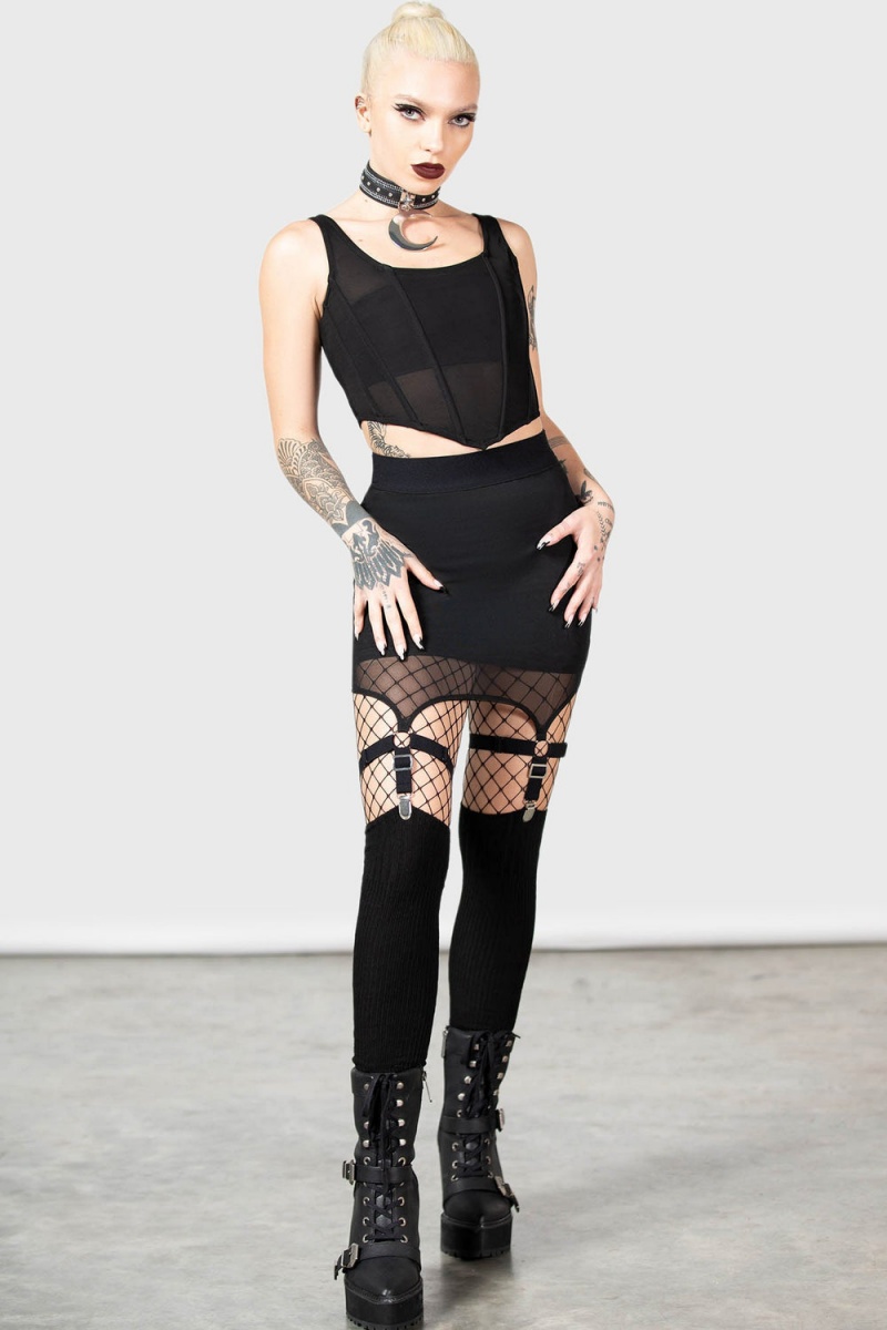 Killstar Cassandra Mini Skirt Unterteile Damen Schwarz | YGU735012