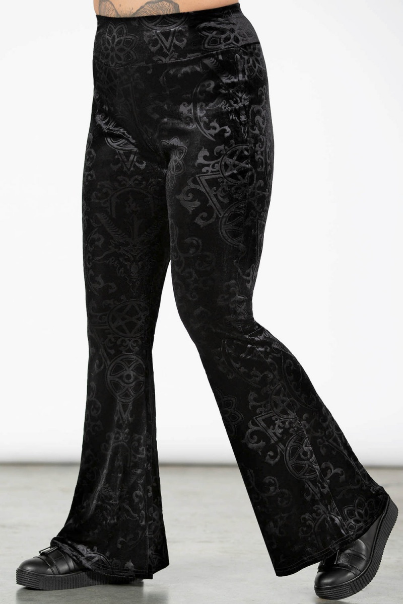 Killstar Chill Daze Yoga Pants Unterteile Damen Schwarz | URP139420