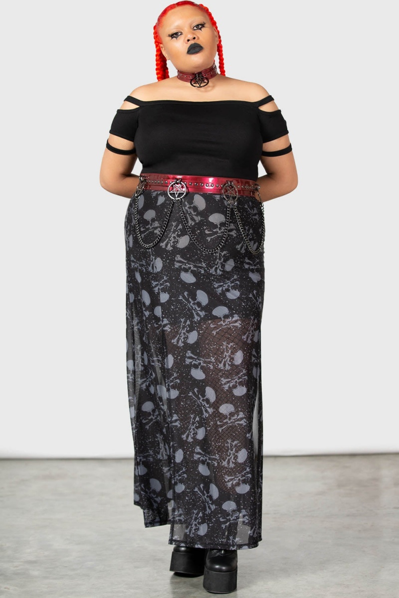 Killstar Curses Belt [PLUS] Wearable Unisex Rot | XMI569318