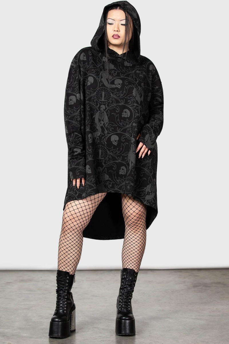 Killstar Danse Hoodie Oberbekleidung Damen Schwarz | CPI180624