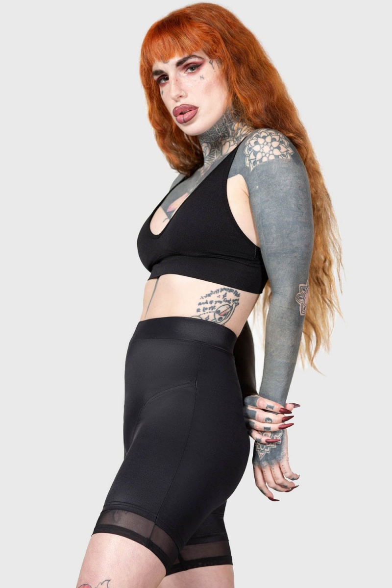 Killstar Devil's Own Sports Bra Sportbekleidung Damen Schwarz | XKC160432