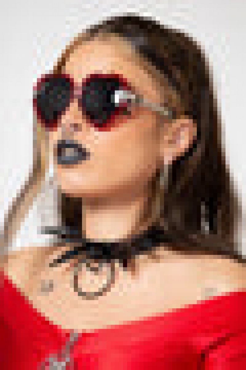 Killstar Disco Enfer Sunglasses [SCARLET] Wearable Unisex Rot | DEC920158