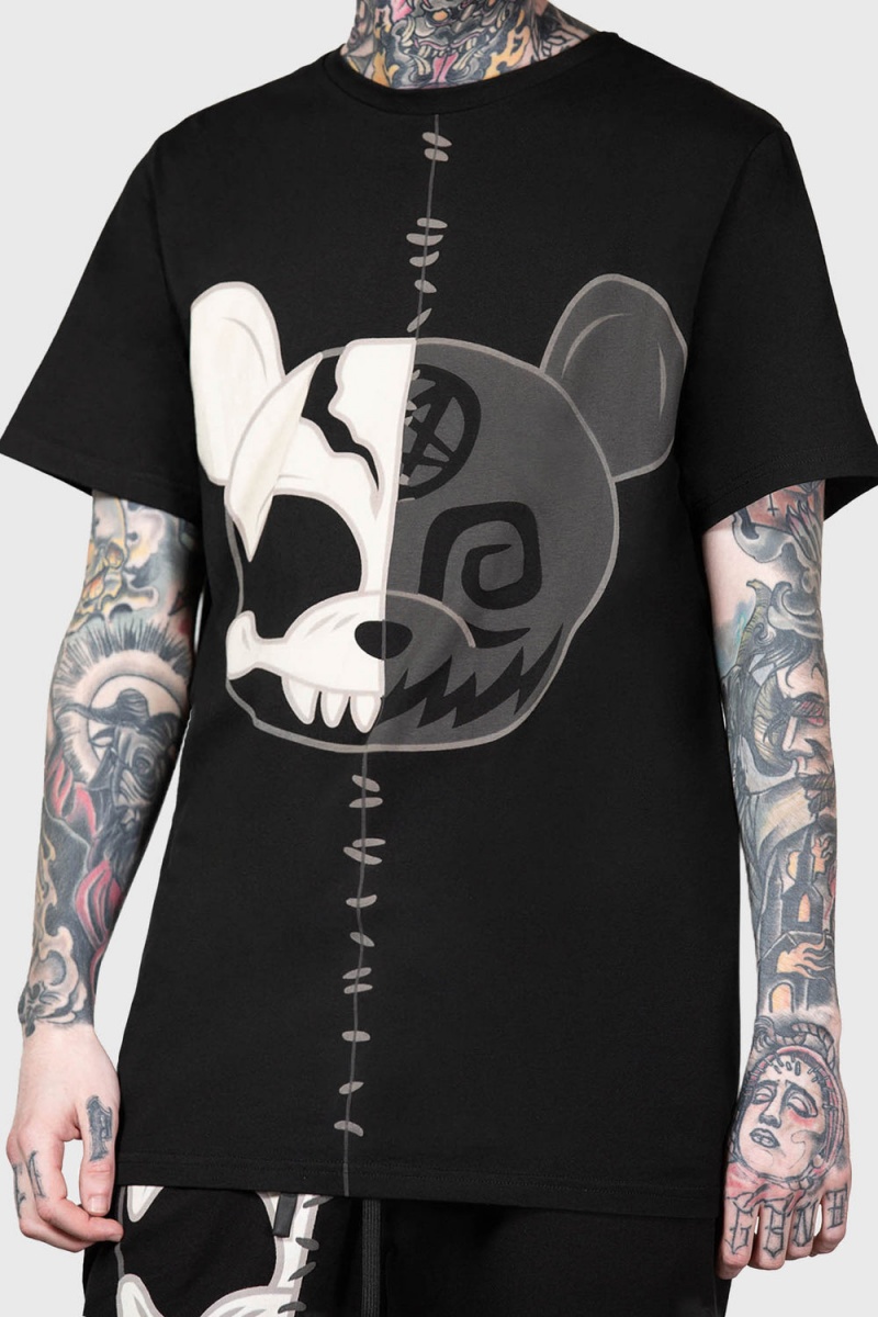 Killstar Duplexity: Relic T-Shirt Oberteile Herren Schwarz | YUH368271
