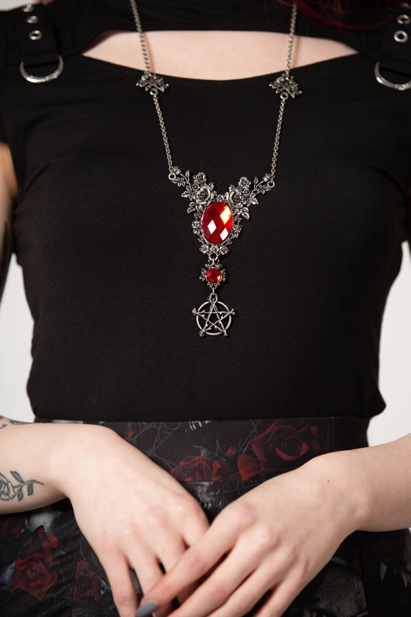 Killstar Eternal Grove Necklace Schmuck Unisex Silber | TMP743159