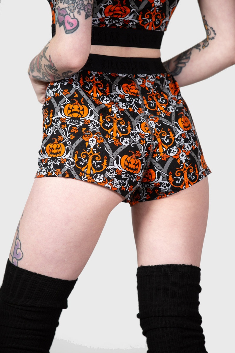 Killstar Fascinate Shorts Unterteile Damen Schwarz | OPE471506