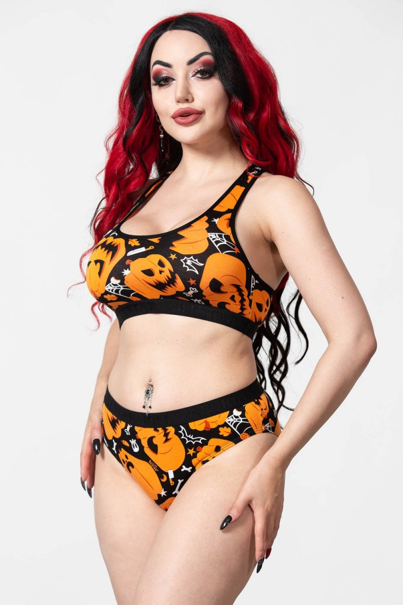 Killstar Haunt It Bralet Unterwäsche Damen Schwarz | JAN026751