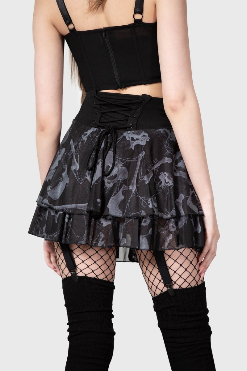 Killstar Hioid Mini Skirt Unterteile Damen Schwarz | QML354189