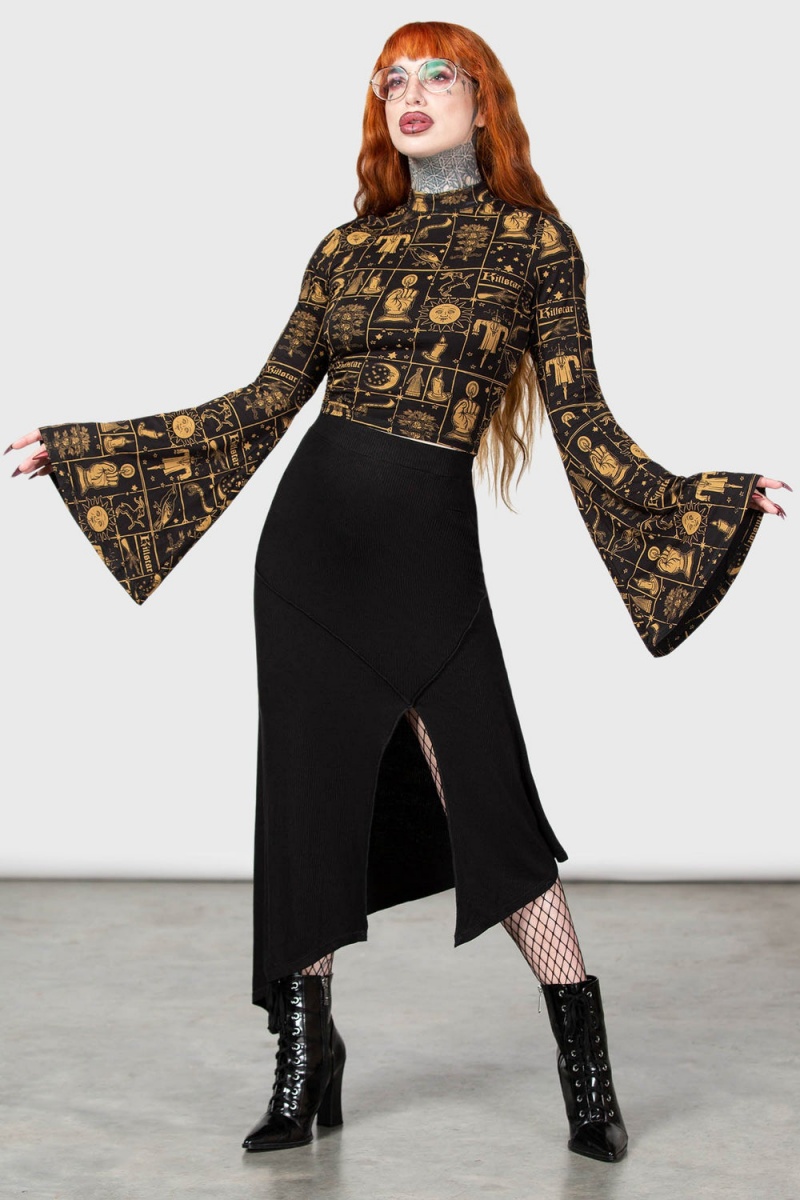 Killstar Incarnate Top Oberteile Damen Schwarz | ROC278341