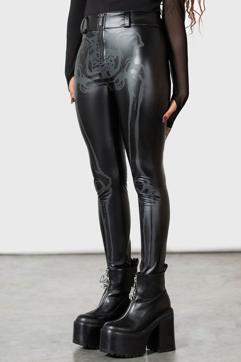 Killstar Keister Leggings Unterteile Damen Schwarz | PXN573068
