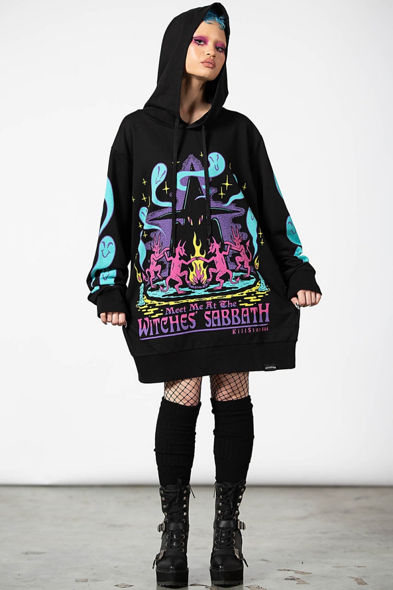 Killstar Let's Dance Pull-Over Hoodie Oberbekleidung Damen Schwarz | LKT125943