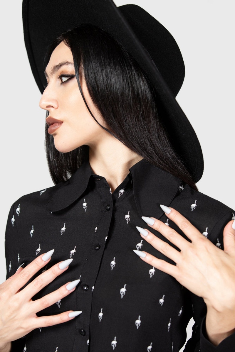 Killstar Love Is Torture Blouse Oberteile Damen Schwarz | BQI982465