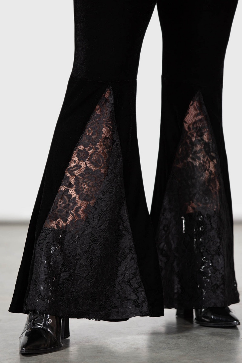 Killstar Marisola Flares Unterteile Damen Schwarz | FPH267915