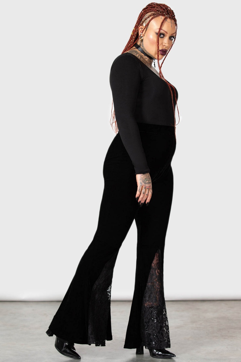 Killstar Marisola Flares Unterteile Damen Schwarz | FPH267915
