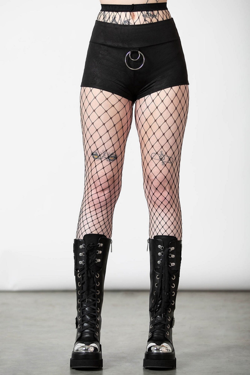 Killstar Melvina Hotpants Unterteile Damen Schwarz | SCV751346