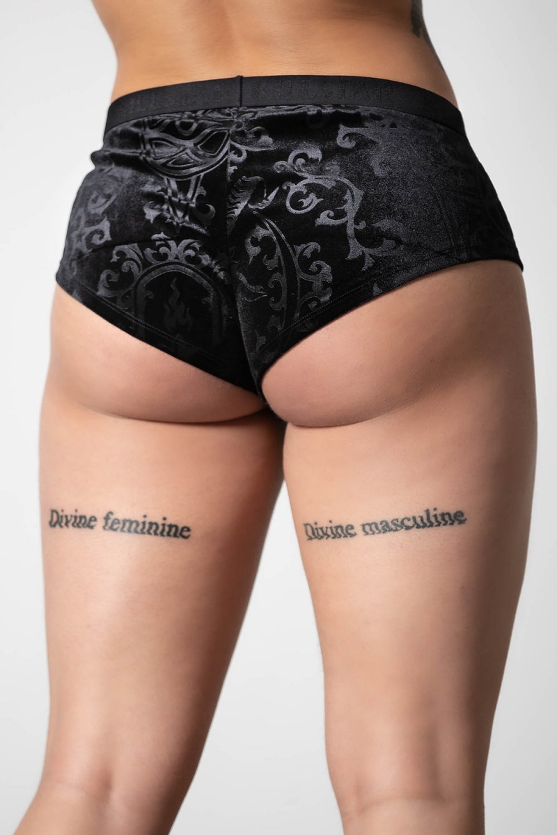 Killstar Moody Panty Unterwäsche Damen Schwarz | KXO216793