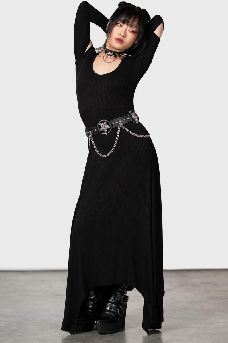 Killstar Morgan Le Fay Kleider Kleid Damen Schwarz | GMS361852