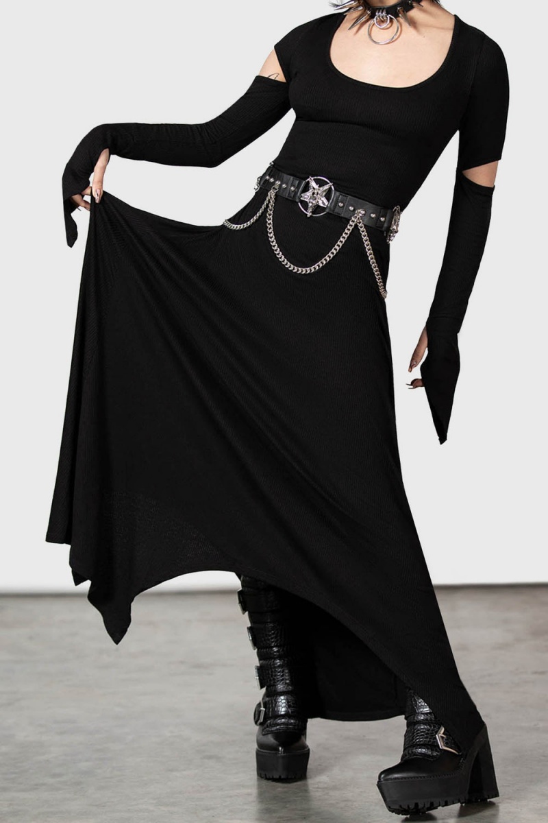 Killstar Morgan Le Fay Kleider Kleid Damen Schwarz | GMS361852