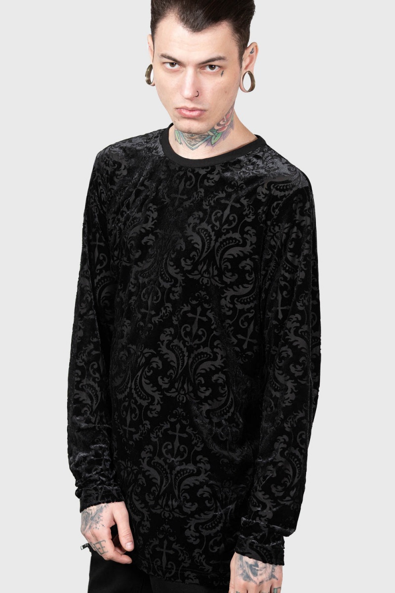 Killstar Morose Top Oberteile Damen Schwarz | GQM647538