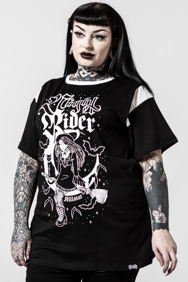 Killstar Nightrider Top Oberteile Damen Schwarz | HNG283564