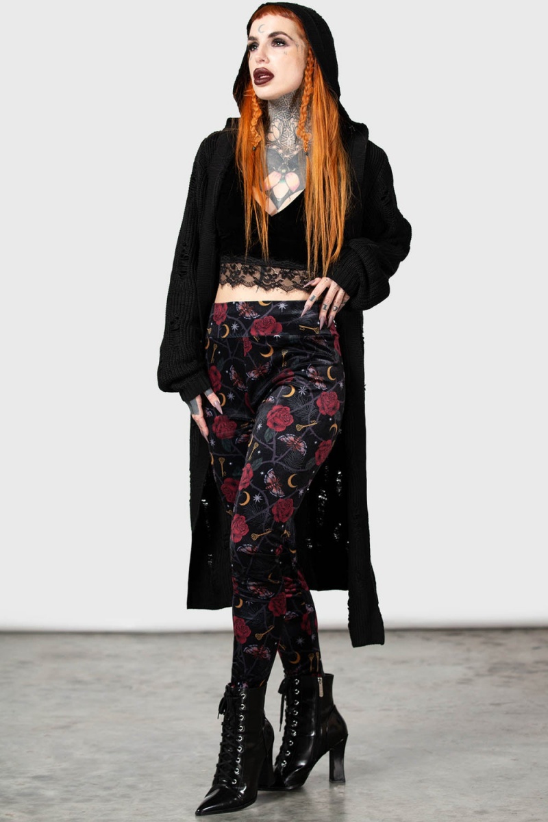 Killstar Ora Leggings Unterteile Damen Schwarz | ZSI279584