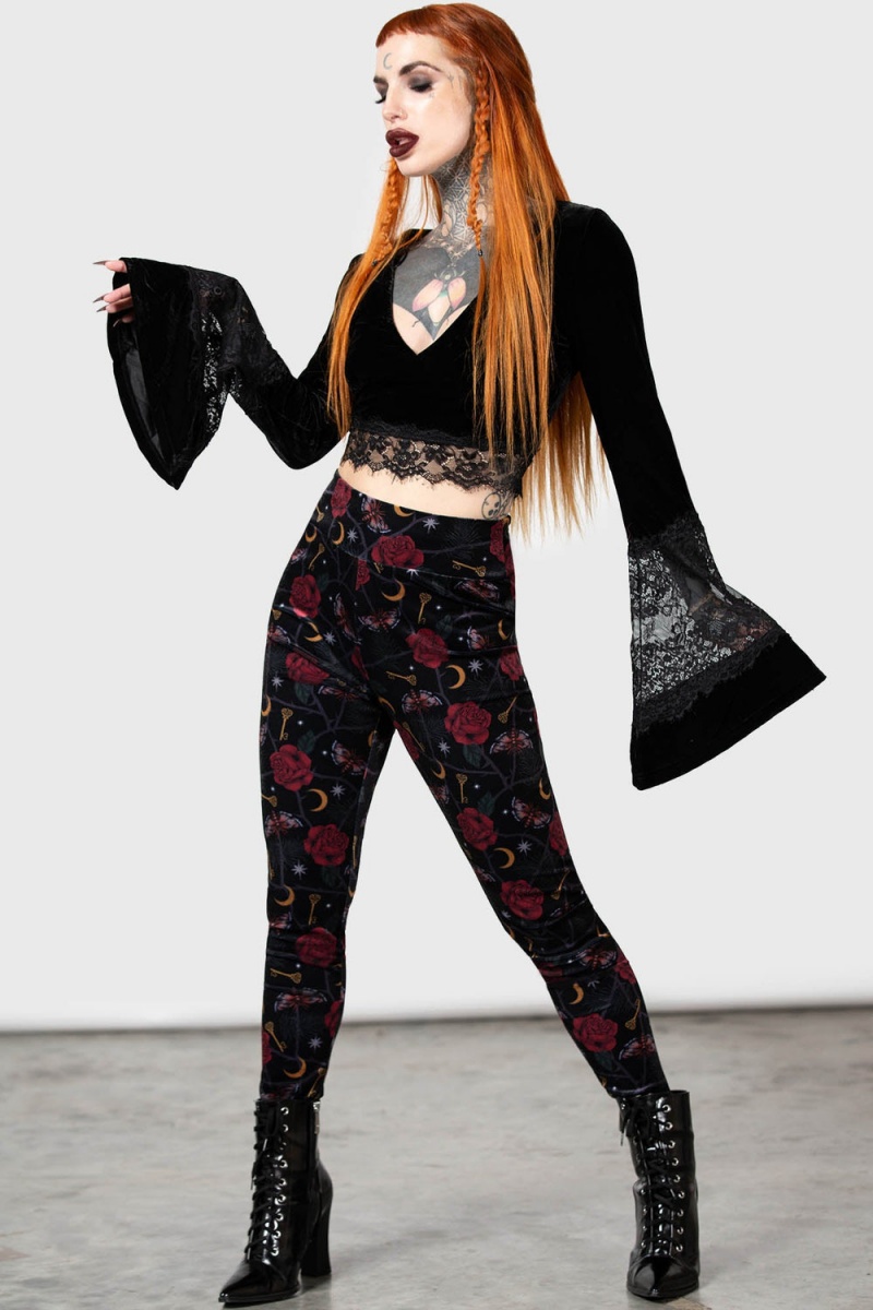 Killstar Ora Leggings Unterteile Damen Schwarz | ZSI279584