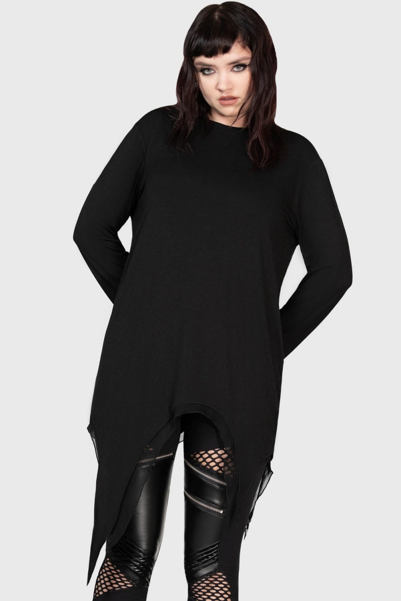 Killstar Parasite Top Oberteile Damen Schwarz | AJG935127