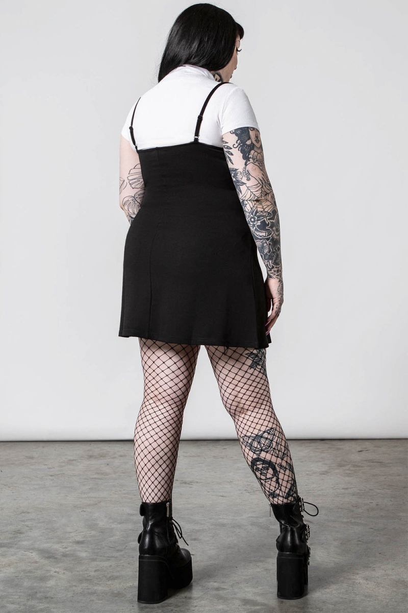 Killstar Perky 2-Piece Kleider Kleid Damen Schwarz | GAP936524