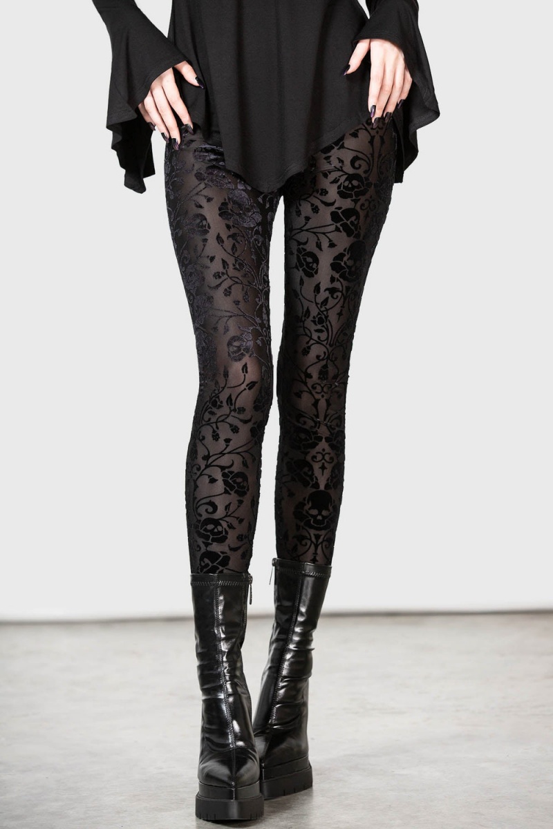 Killstar Pixie Dream Leggings Unterteile Damen Schwarz | UKO604982