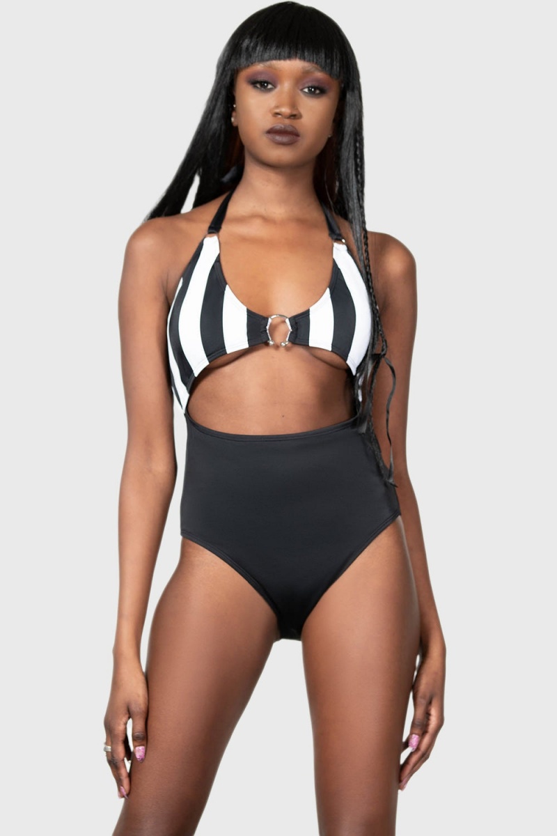 Killstar Pollienar Swimsuit Sportbekleidung Damen Schwarz | JRB492516