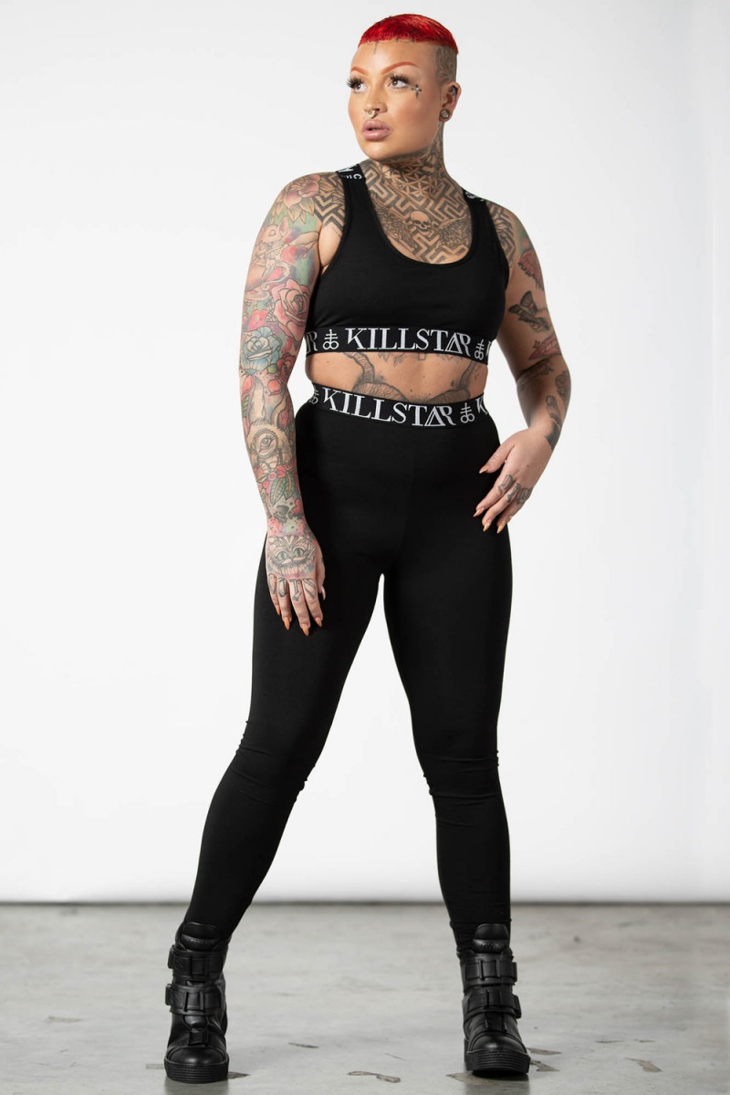 Killstar Prime Time Leggings Unterteile Damen Schwarz | LNW904583