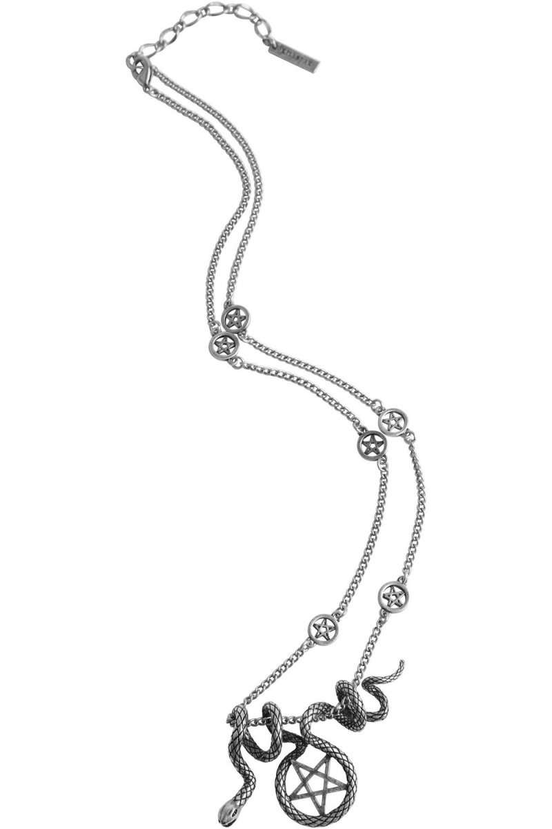 Killstar Serpent Necklace Schmuck Unisex Silber | CNB547190