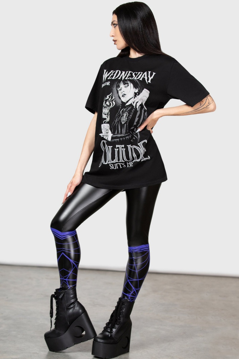 Killstar Sharp-Edged T-Shirt Oberteile Damen Schwarz | ZSK905748