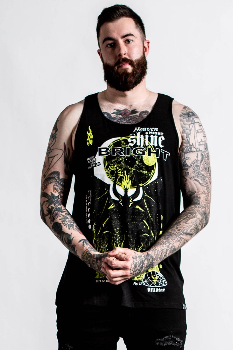 Killstar Shine Bright Vest Oberteile Damen Schwarz | IGE703654