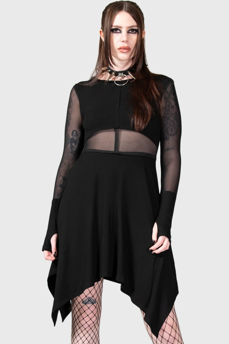 Killstar Sonoran Kleider Kleid Damen Schwarz | LOB196045