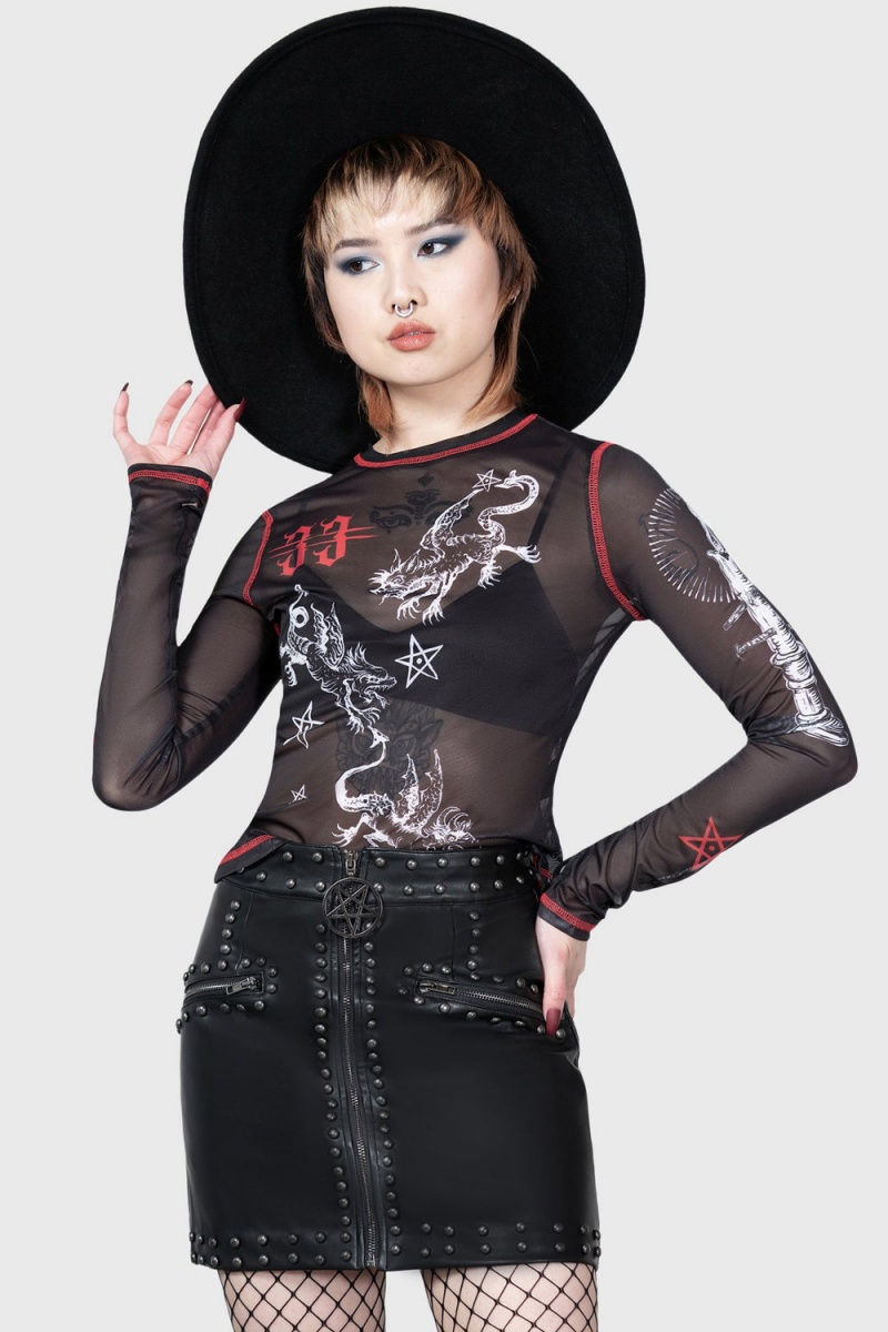 Killstar Stolas Skirt Unterteile Damen Schwarz | PCO025974