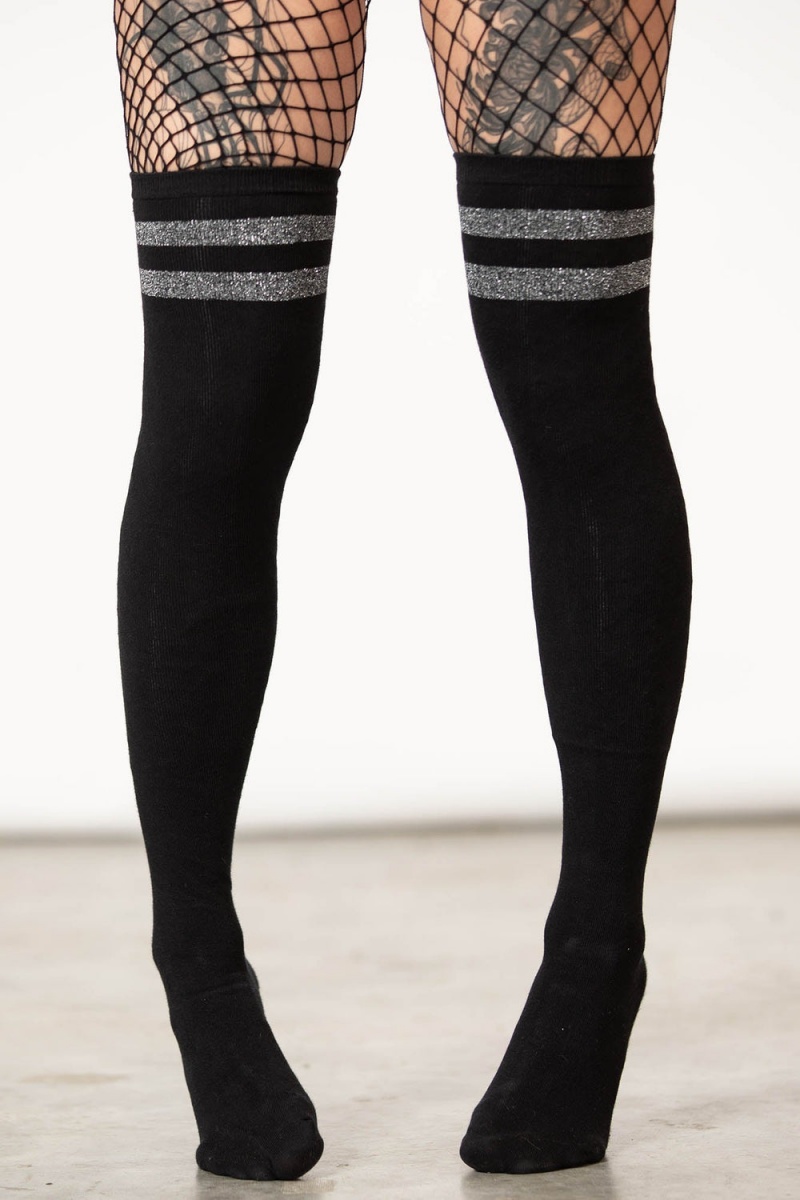 Killstar Super Freak Socks Wearable Unisex Schwarz | JGP469532