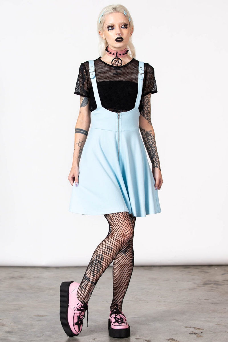 Killstar Suspend Me Statement Skirt [PASTEL BLUE] Unterteile Damen Blau | RVD297038