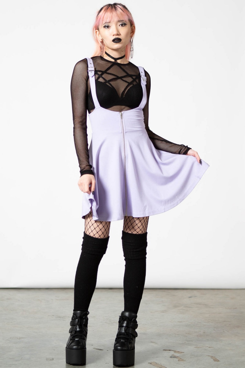 Killstar Suspend Me Statement Skirt [PASTEL LILAC] Unterteile Damen Lilac | HIM274905