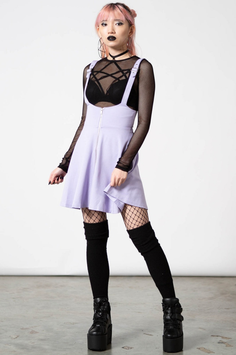 Killstar Suspend Me Statement Skirt [PASTEL LILAC] Unterteile Damen Lilac | HIM274905