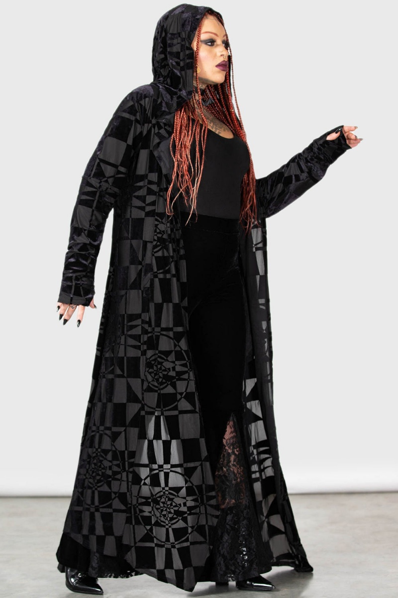 Killstar Suspiria Mood Cardigan Oberbekleidung Herren Grau | XEY410385