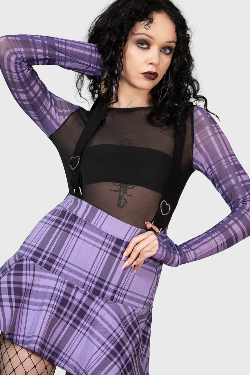 Killstar Sweetheart Dreams Bodysuit Oberteile Damen Lila | SEU359082