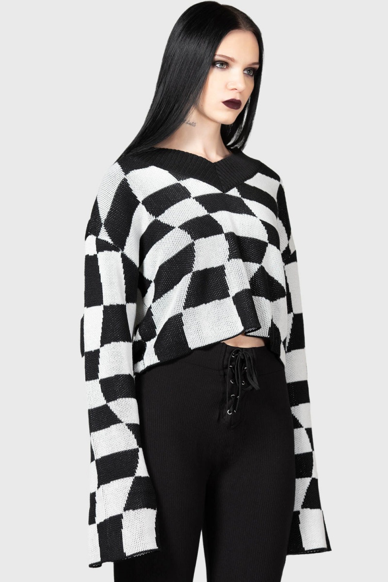 Killstar Wicked Games Pullover Oberteile Damen Grau | XED037145