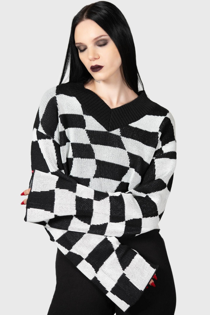 Killstar Wicked Games Pullover Oberteile Damen Grau | XED037145