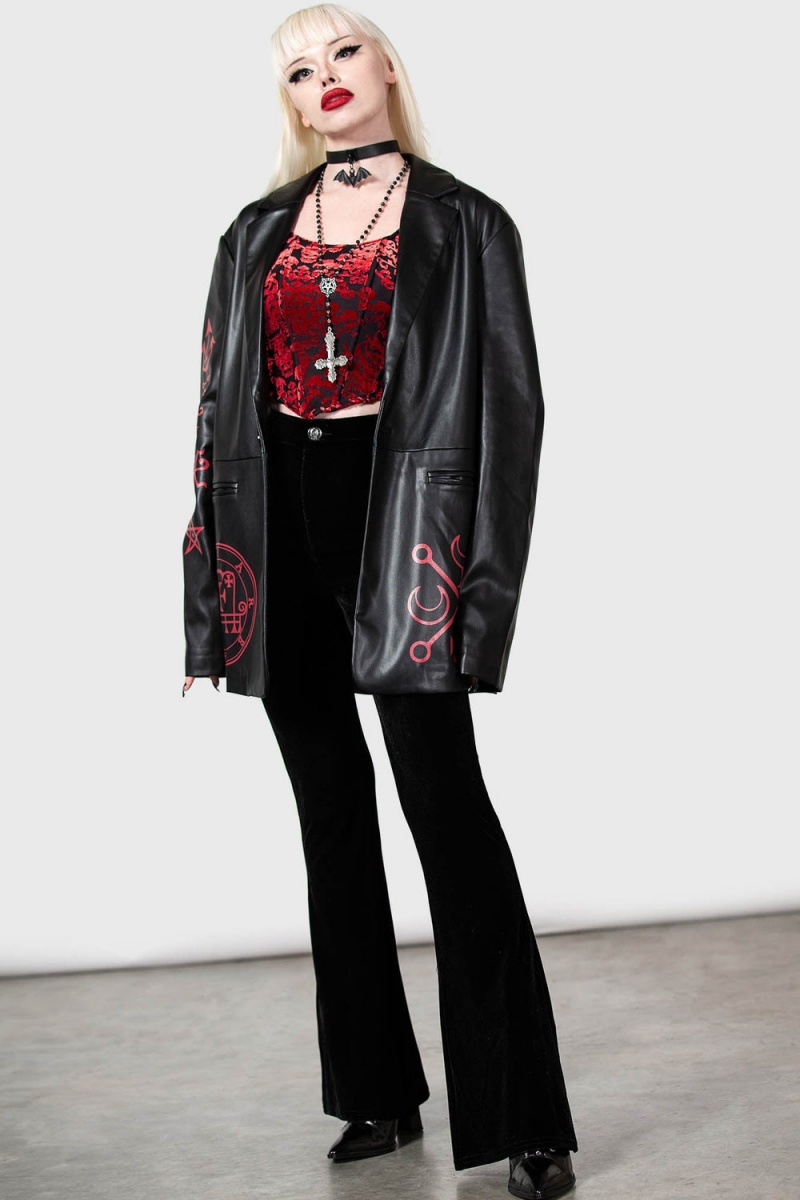 Killstar Zepar Jacket Oberbekleidung Damen Schwarz | BZA902587